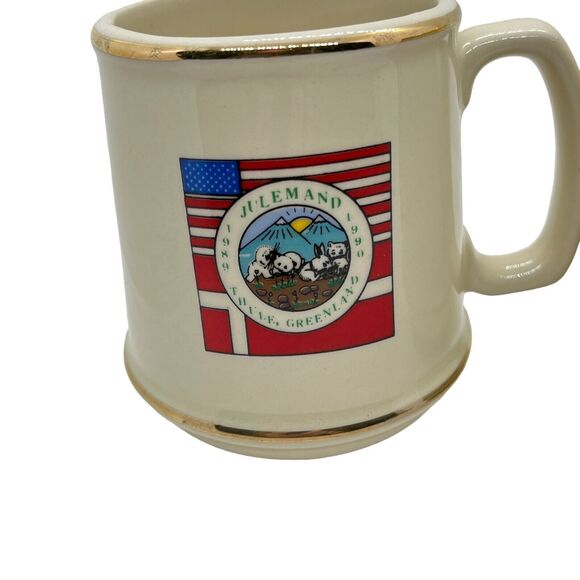 Julemand Event Coffee Mug Set of 2 Thule Air Base, Greenland 1989-1990 Vintage - Picture 3 of 10
